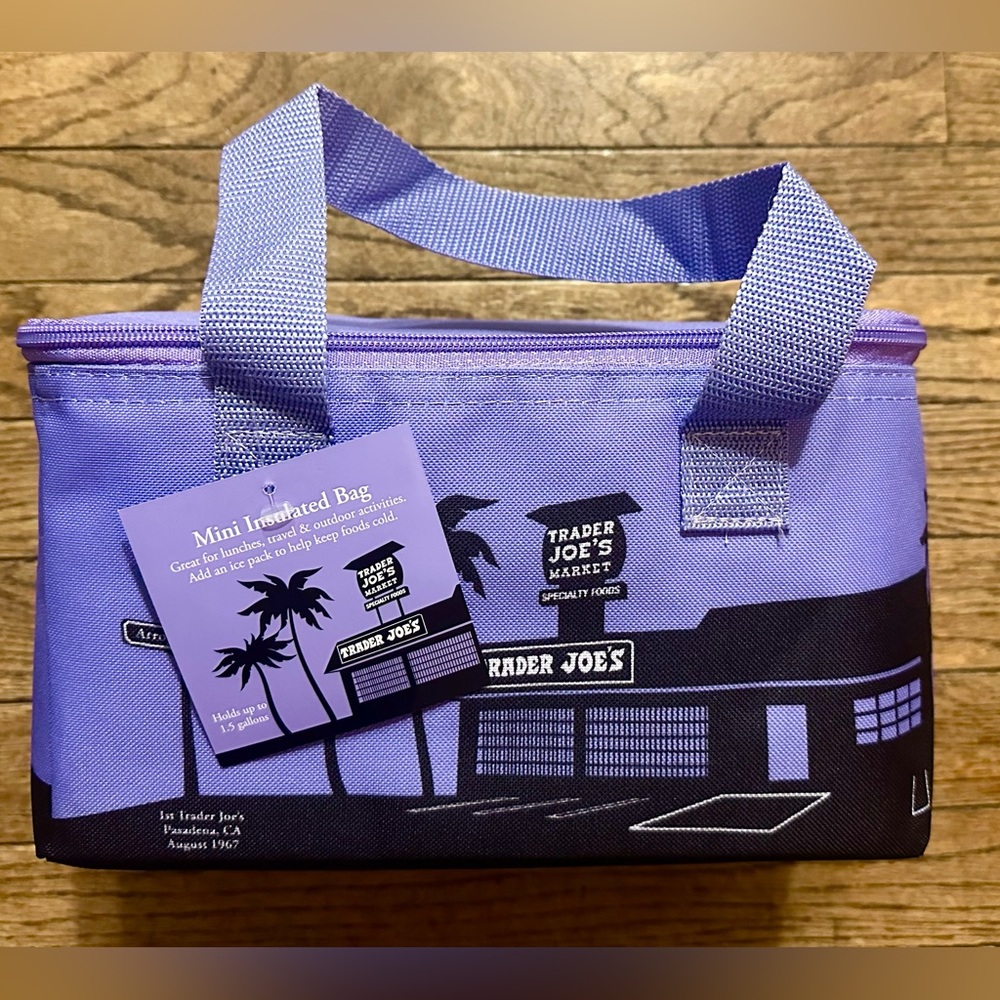 New! Trader Joe’s mini insulated tote, purple